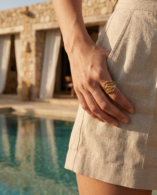 Unika Ring 18K Guldpläterat