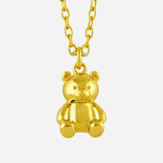 Mini Bear Halskedja 18K Guldpläterat