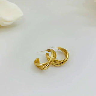 Triple Twisted Hoops 18K Guldpläterat