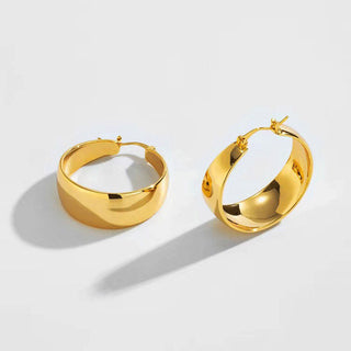 Classic Gold Hoops 18K Guldpläterat