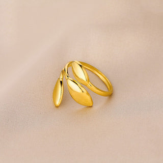 Three Leaf Ring 18K Guldpläterat