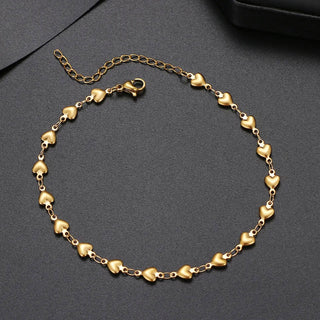 Love Chain Ankelkedja 18K Guldpläterat 5mm