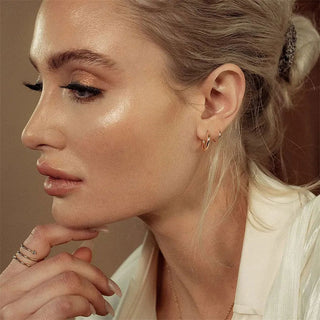 Spiral Piercing Örhängen 18K Guldpläterat