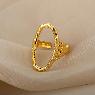 Bankett Gate Ring 18K Guldpläterat