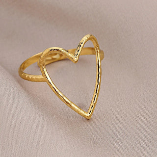 Big Heart Ring 18K Guldpläterat