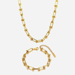 Rock Chain Smyckesset 18K Guldpläterat
