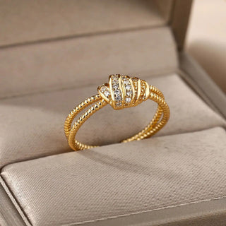 Zirconia Wrap Ring 18K Guldpläterat