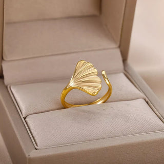 Mussla Ring 18K Guldpläterat