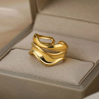 Elegant Aesthetic Ring 18K Guldpläterat