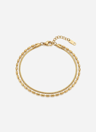 Flat Snake Layer Armband 18K Guldpläterat 4mm