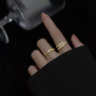 Elegant Zirconia Ring 18K Guldpläterat