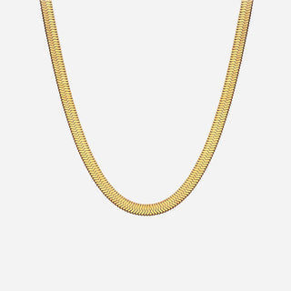 Flat Snake Choker 18K Guldpläterat 5mm