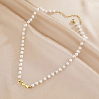 Mama Pearl Halskedja 18K Guldpläterat