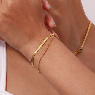 Snake Armband Smyckessett 18K Guldpläterat