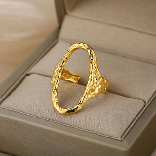 Bankett Gate Ring 18K Guldpläterat