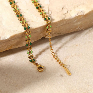 Olive Leaves Armband 18K Guldpläterat 5mm