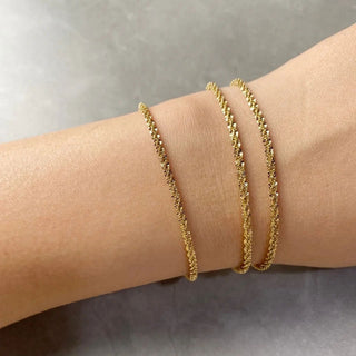 Elegant Beach Armband 18K Guldpläterat 2mm