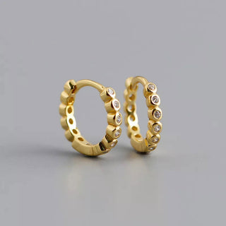 Mini Zirconia Crystal Örhängen 18K Guldpläterat