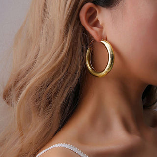 Round Hoops 18K Guldpläterat