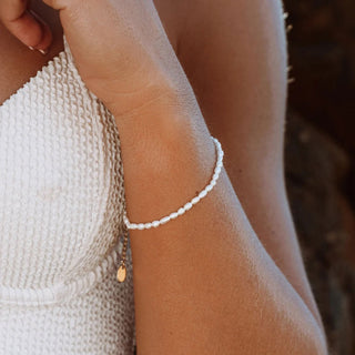 Minimalist Pearl Armband 18K Guldpläterat 4mm