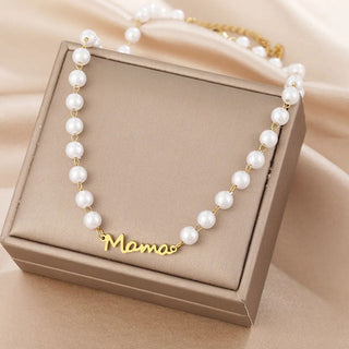 Mama Pearl Halskedja 18K Guldpläterat
