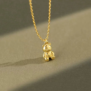 Mini Bear Halskedja 18K Guldpläterat