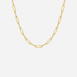 Paperclip Choker 18K Guldpläterat 4mm