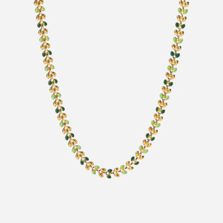 Olive Leaves Halskedja 18K Guldpläterat 5mm