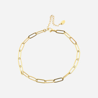 Paperclip Armband 18K Guldpläterat 4mm