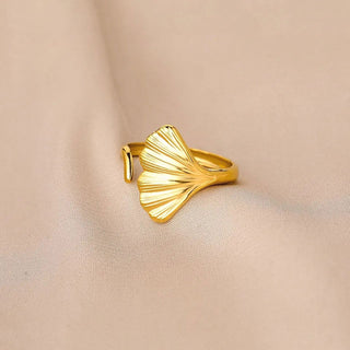 Mussla Ring 18K Guldpläterat