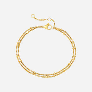 Minimalist Beaded Armband 18K Guldpläterat