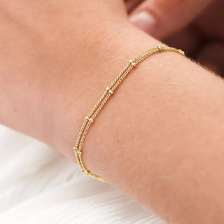 Minimalist Beaded Armband 18K Guldpläterat