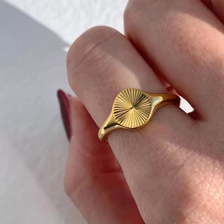 Sunburst Ring 18K Guldpläterat