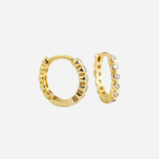 Mini Zirconia Crystal Örhängen 18K Guldpläterat