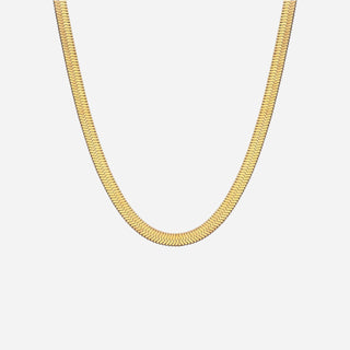 Flat Snake Choker 18K Guldpläterat 3mm