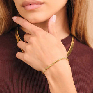 Rope Armband 18K Guldpläterat 4mm