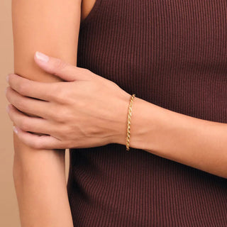Rope Armband 18K Guldpläterat 4mm