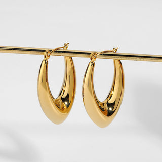 Chunky Teardrop Hoops 18K Guldpläterat