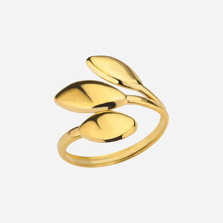 Three Leaf Ring 18K Guldpläterat