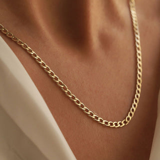Curb Choker 18K Guldpläterat 5mm