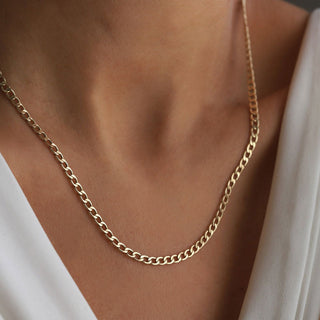 Curb Choker 18K Guldpläterat 5mm