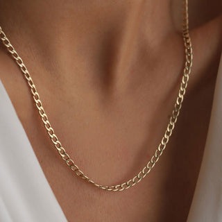 Curb Choker 18K Guldpläterat 5mm