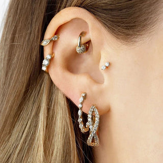 Sparkle Zirconia Hoops 18K Guldpläterat