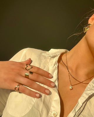 Baroque Freshwater Pearl Halskedja 18K Guldpläterat
