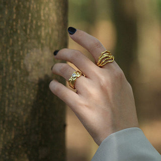 Unika Ring 18K Guldpläterat