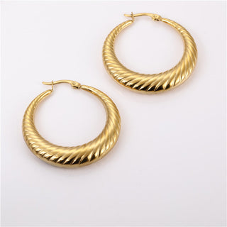 Twisted Dome Hoops 18K Guldpläterat