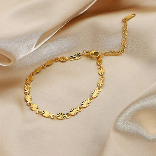 Sunburst Armband 18K Guldpläterat 4mm