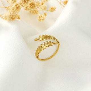 Golden Leaf Ring 18K Guldpläterat