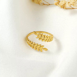 Golden Leaf Ring 18K Guldpläterat