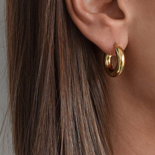 Klassisk Hoops 18K Guldpläterat